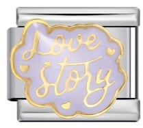 Purple "Love Story" Charm