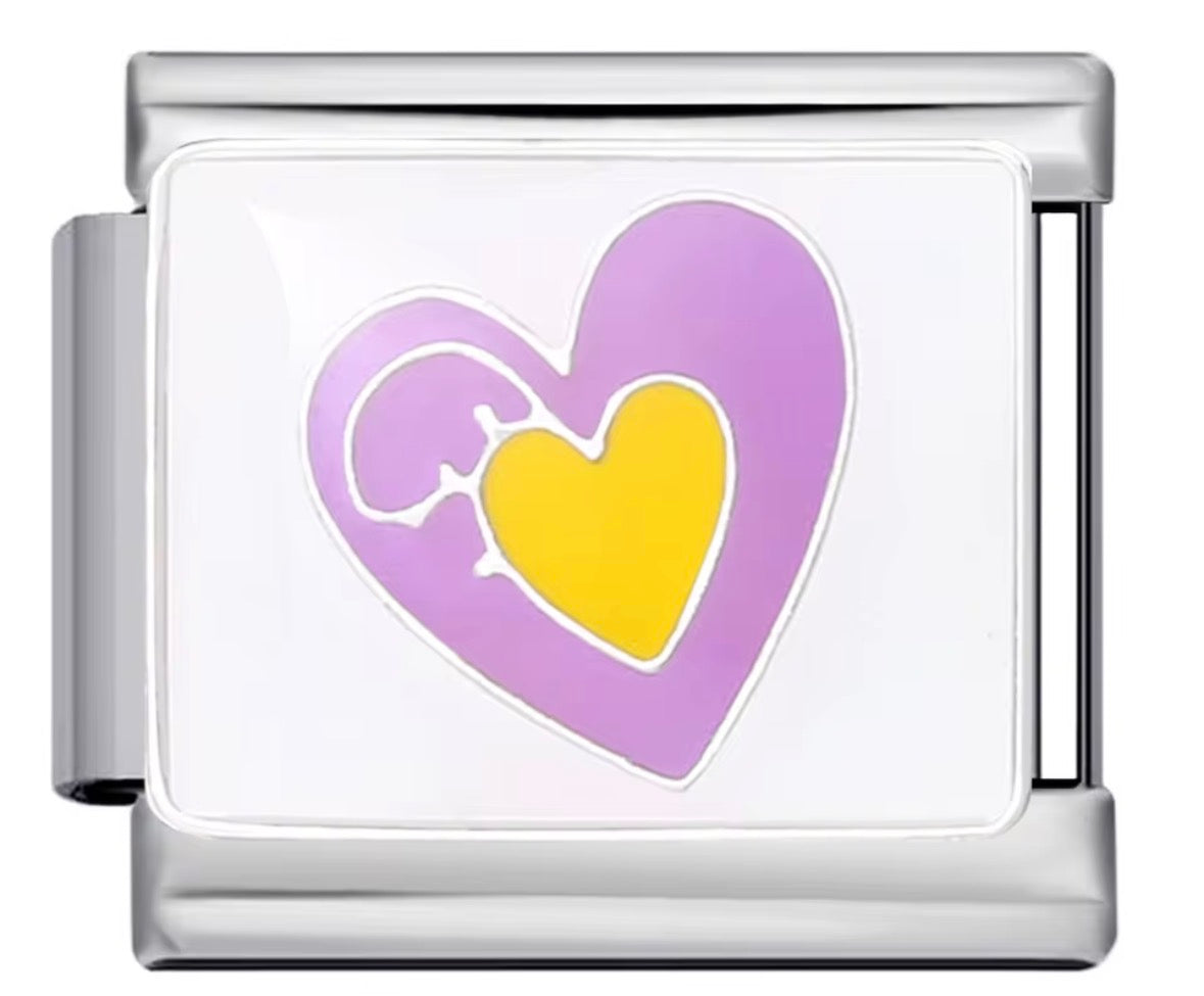 Purple Heart Locket Charm