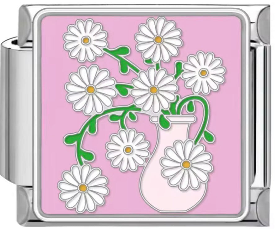 Droopy Daisy Vase Charm