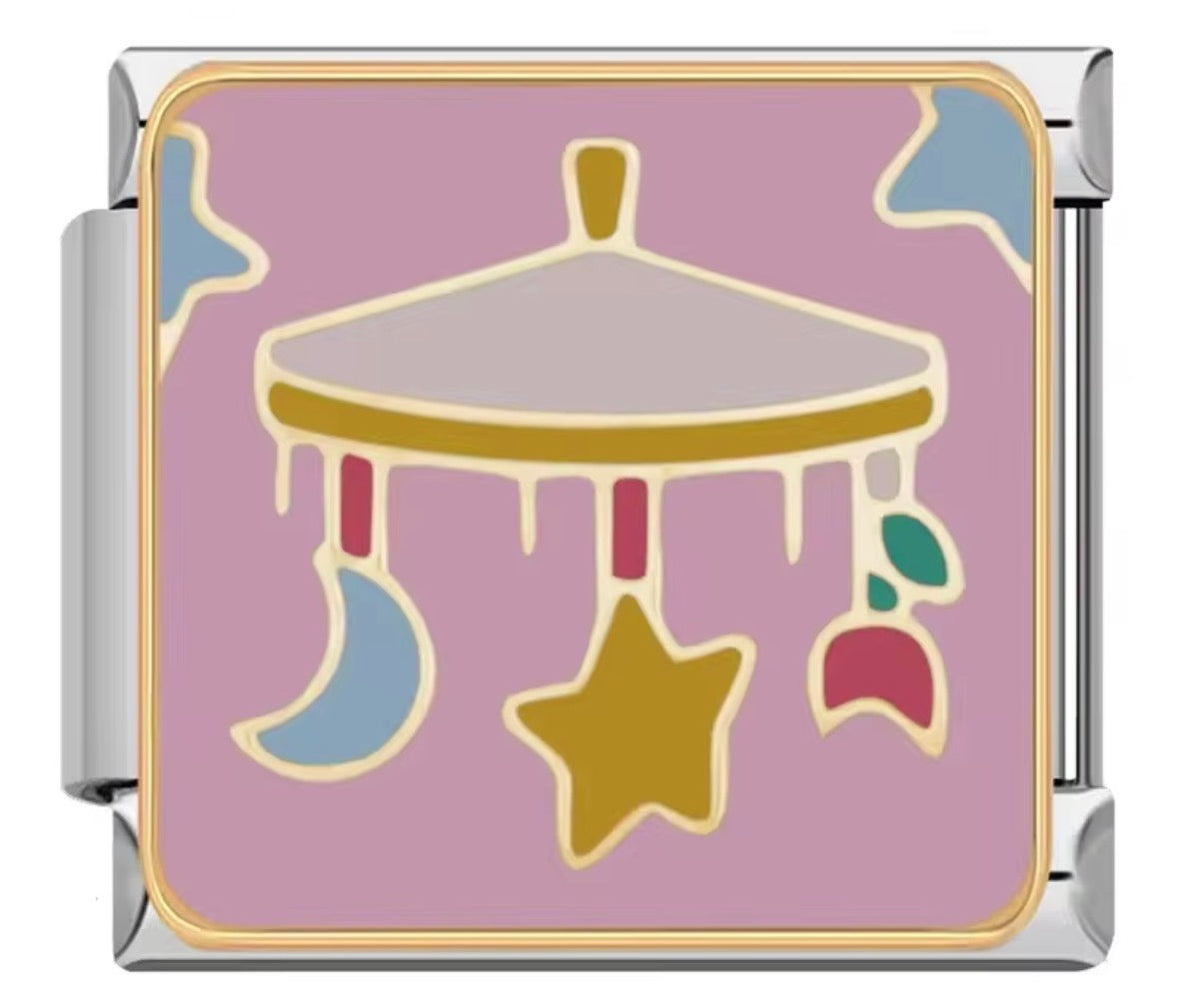 Pink Baby Mobile Charm