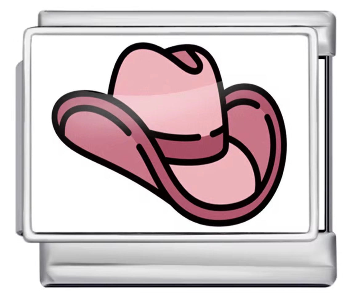 Pink Cowboy Hat Charm