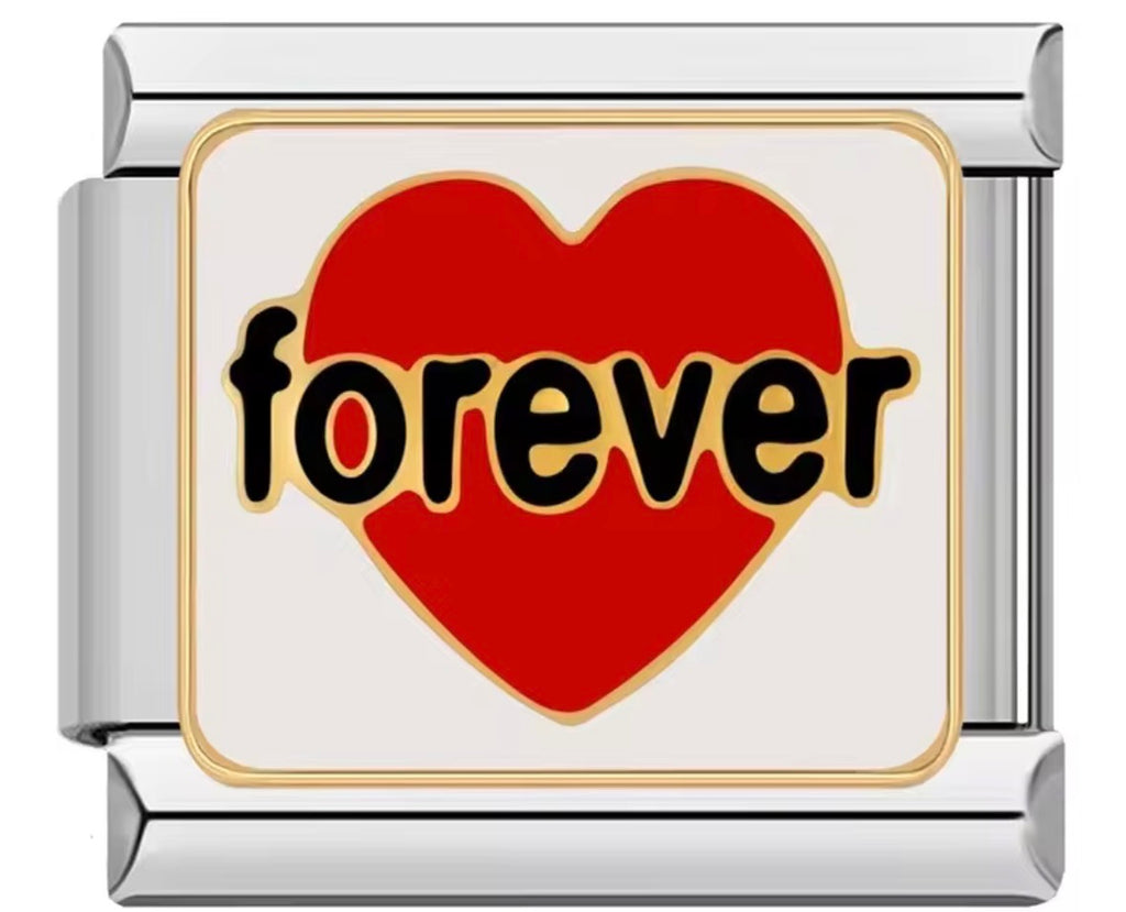 "Forever" Heart Charm