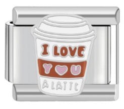 "I Love You a Latte" Charm