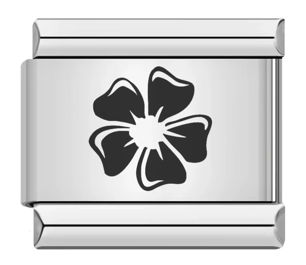 Simple Black Flower Charm