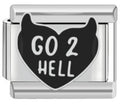 "Go 2 Hell" Charm