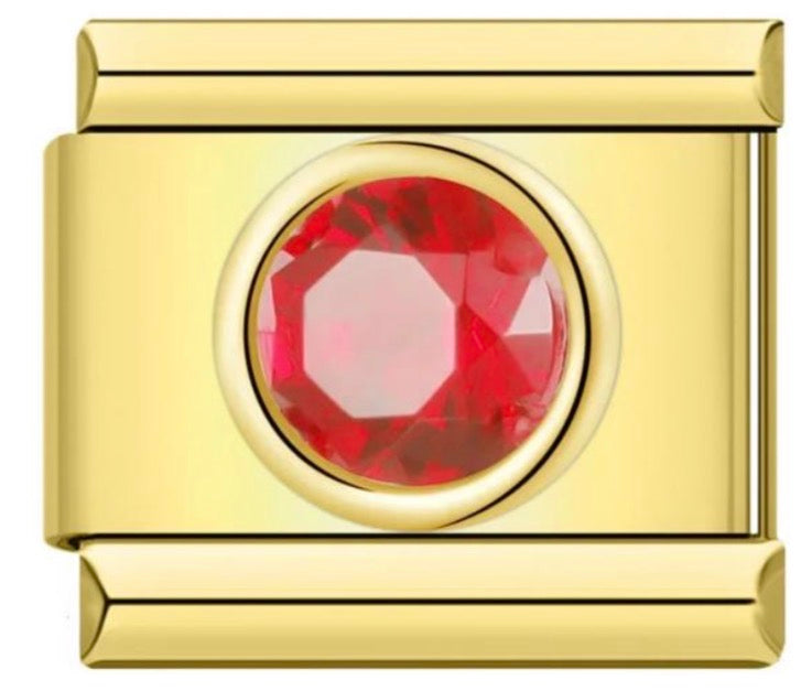 Round Birthstone Charms